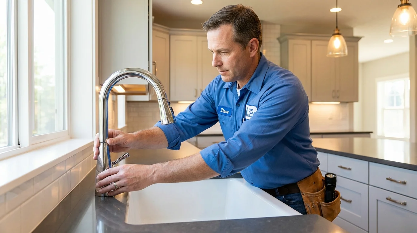 Kitchen faucet installation by Johns Plumbing LLC in Mountainside